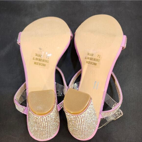 BRAND NEW KAYLEEN RHINESTONE STRAP&HEEL SANDALS - Picture 16 of 16